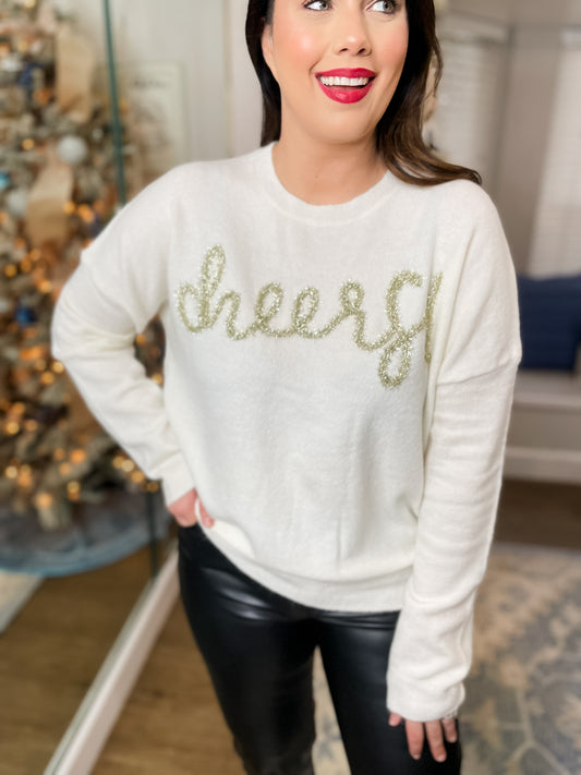 Cream Cheers Holiday Sweater