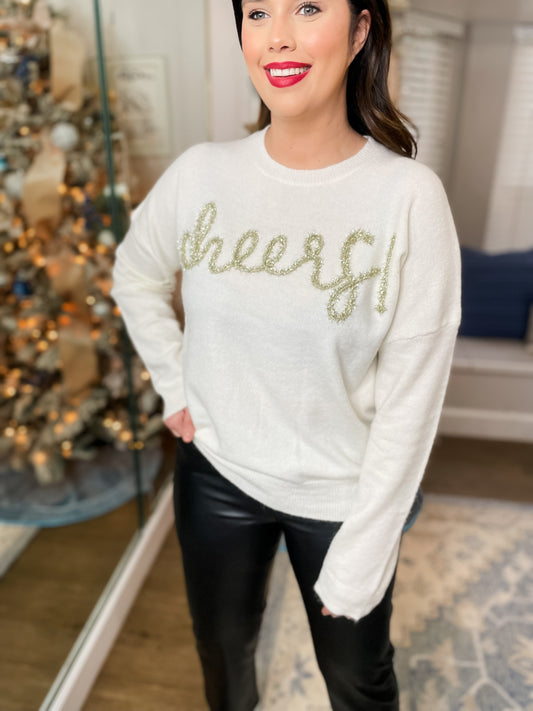 Cream Cheers Holiday Sweater