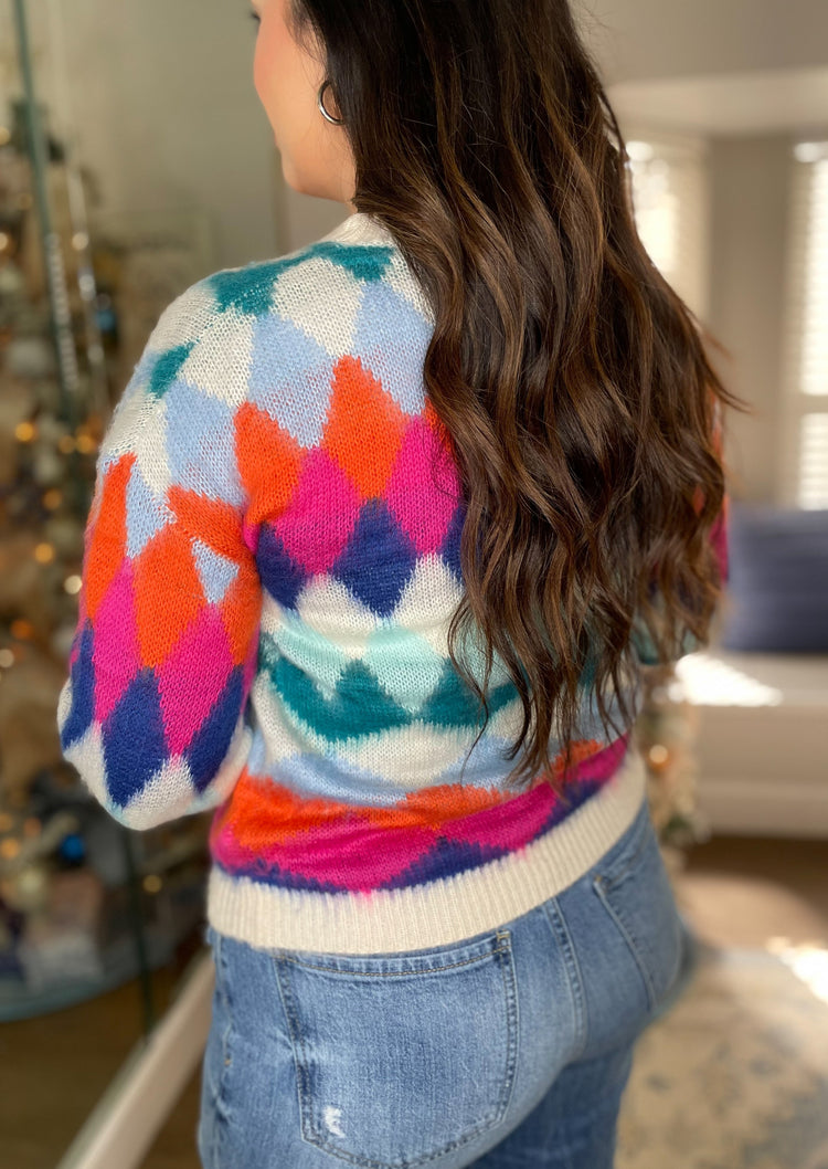 Multi Diamond Sweater