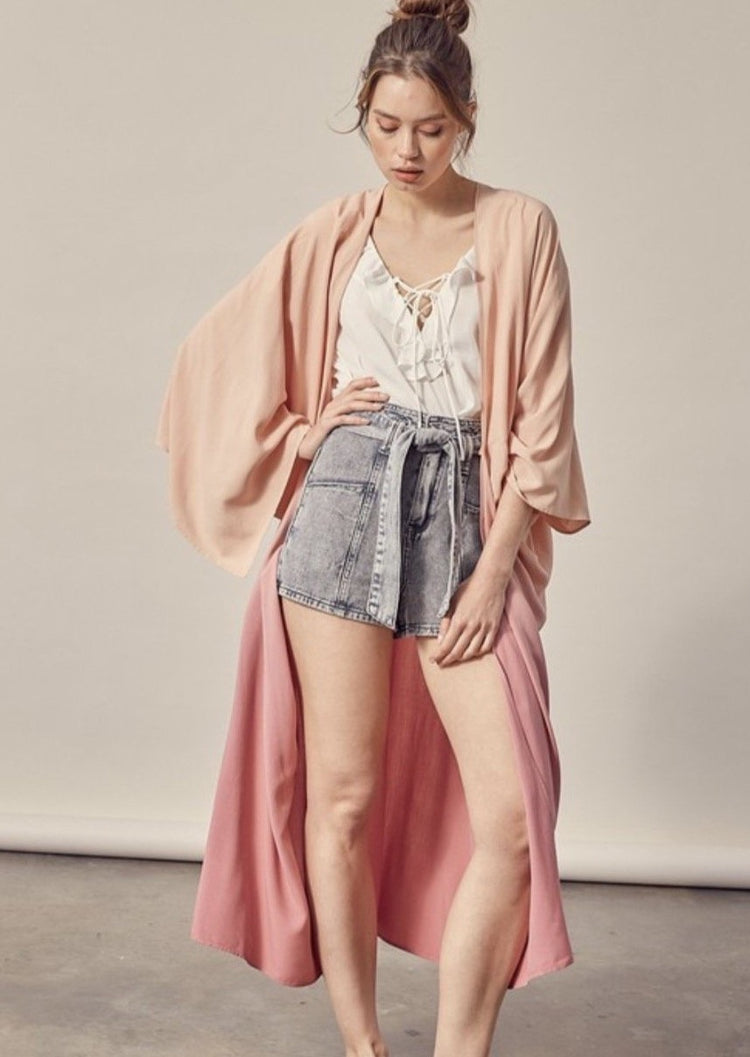Sunset Ombre Kimono Cover Up
