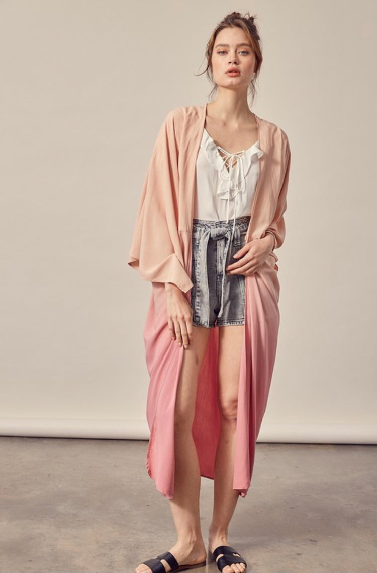 Sunset Ombre Kimono Cover Up